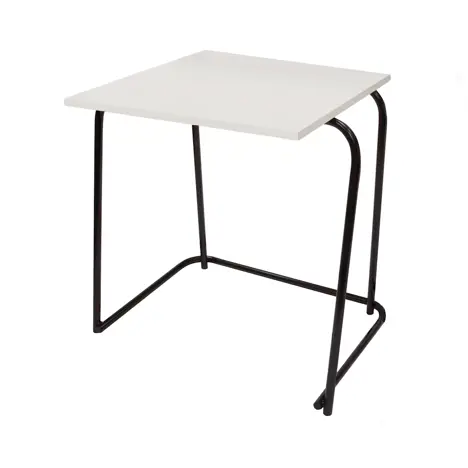 Heavy Duty Nesting Exam Desk - Black Frame - Light Grey